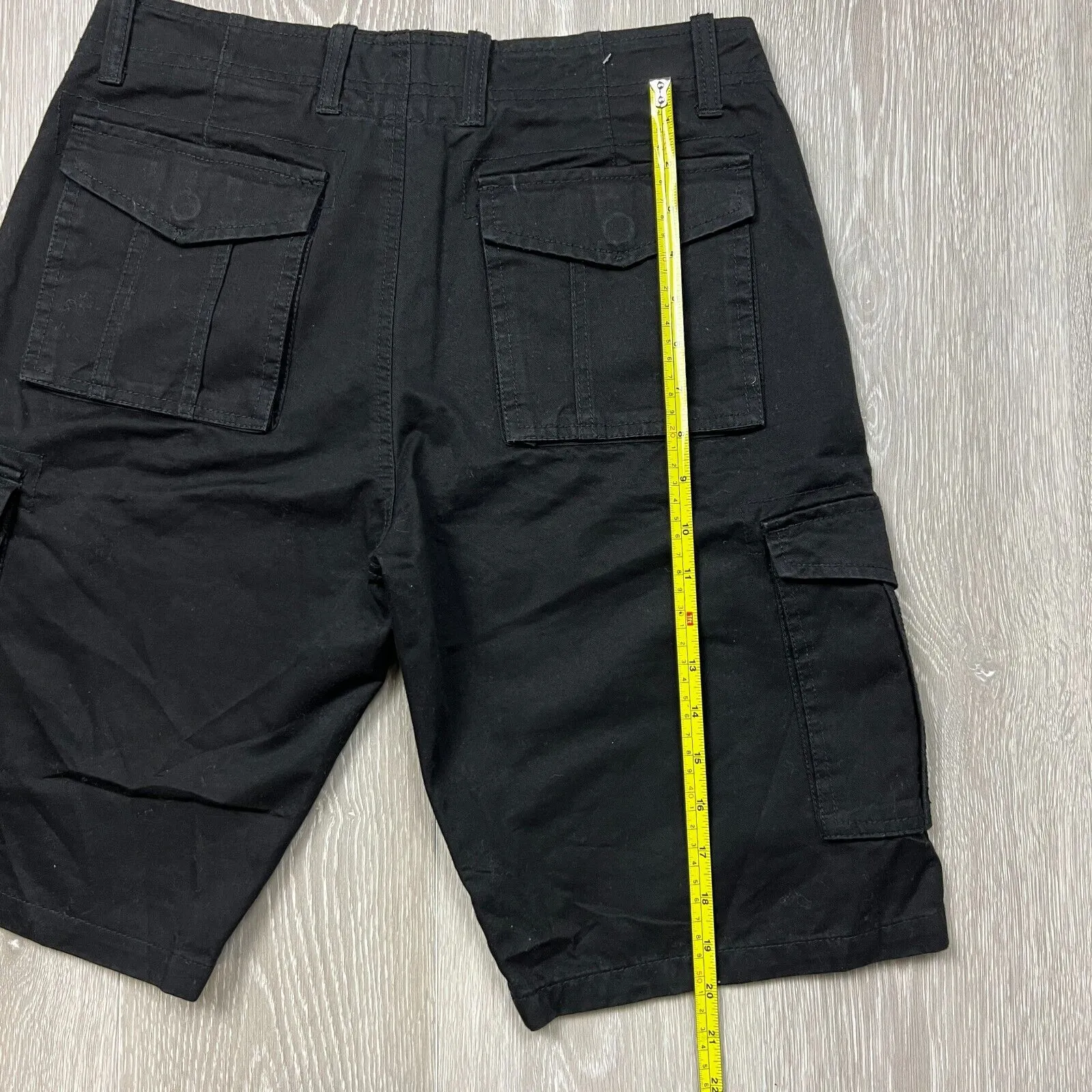 Jeep Mens Black Cargo Shorts Size 31