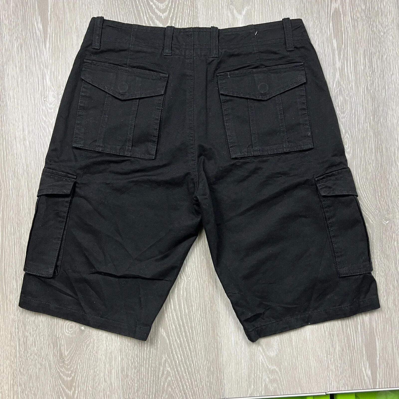 Jeep Mens Black Cargo Shorts Size 31