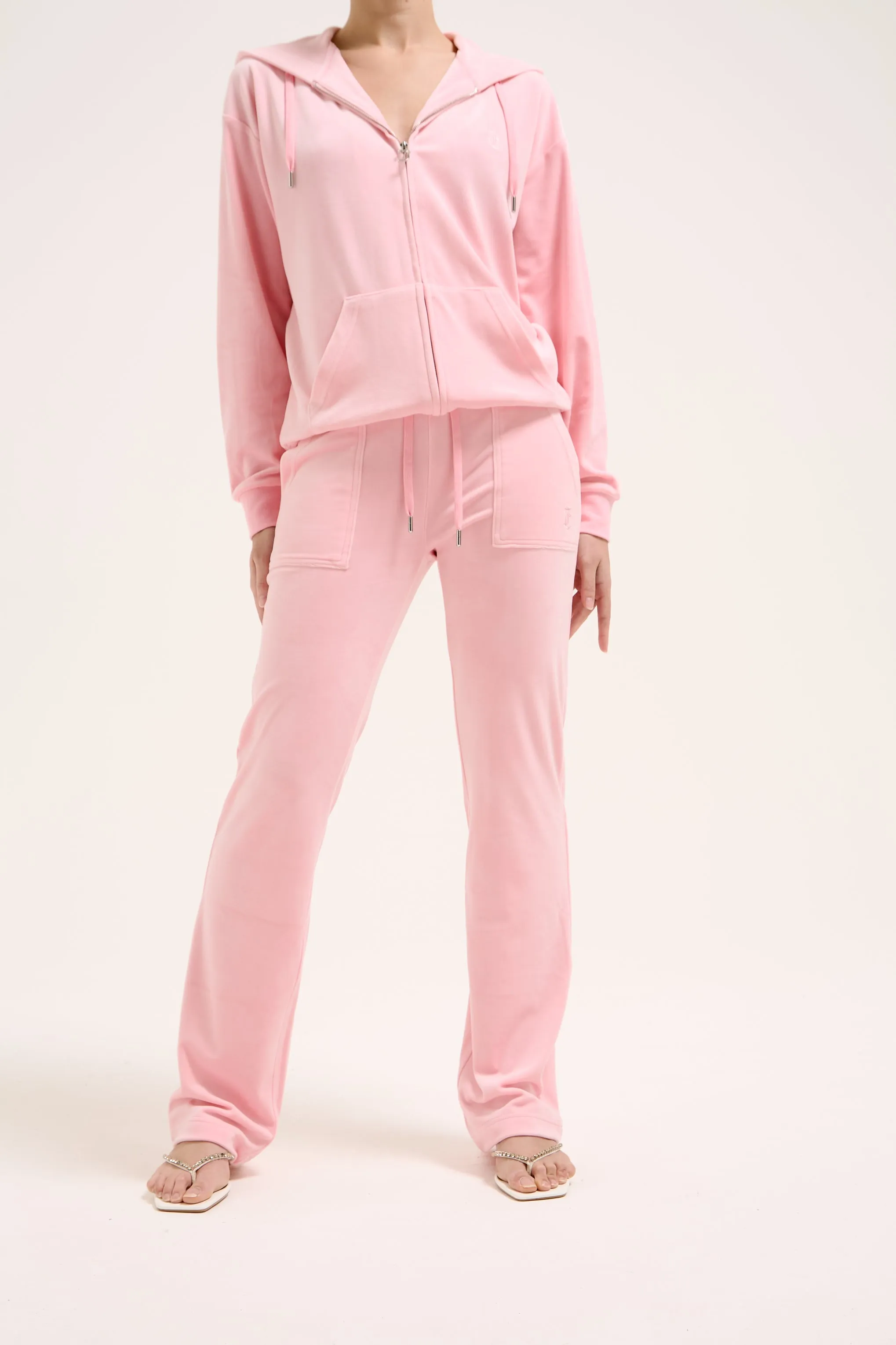 JUICY PINK CLASSIC VELOUR DEL RAY POCKETED BOTTOMS