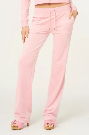 JUICY PINK CLASSIC VELOUR DEL RAY POCKETED BOTTOMS