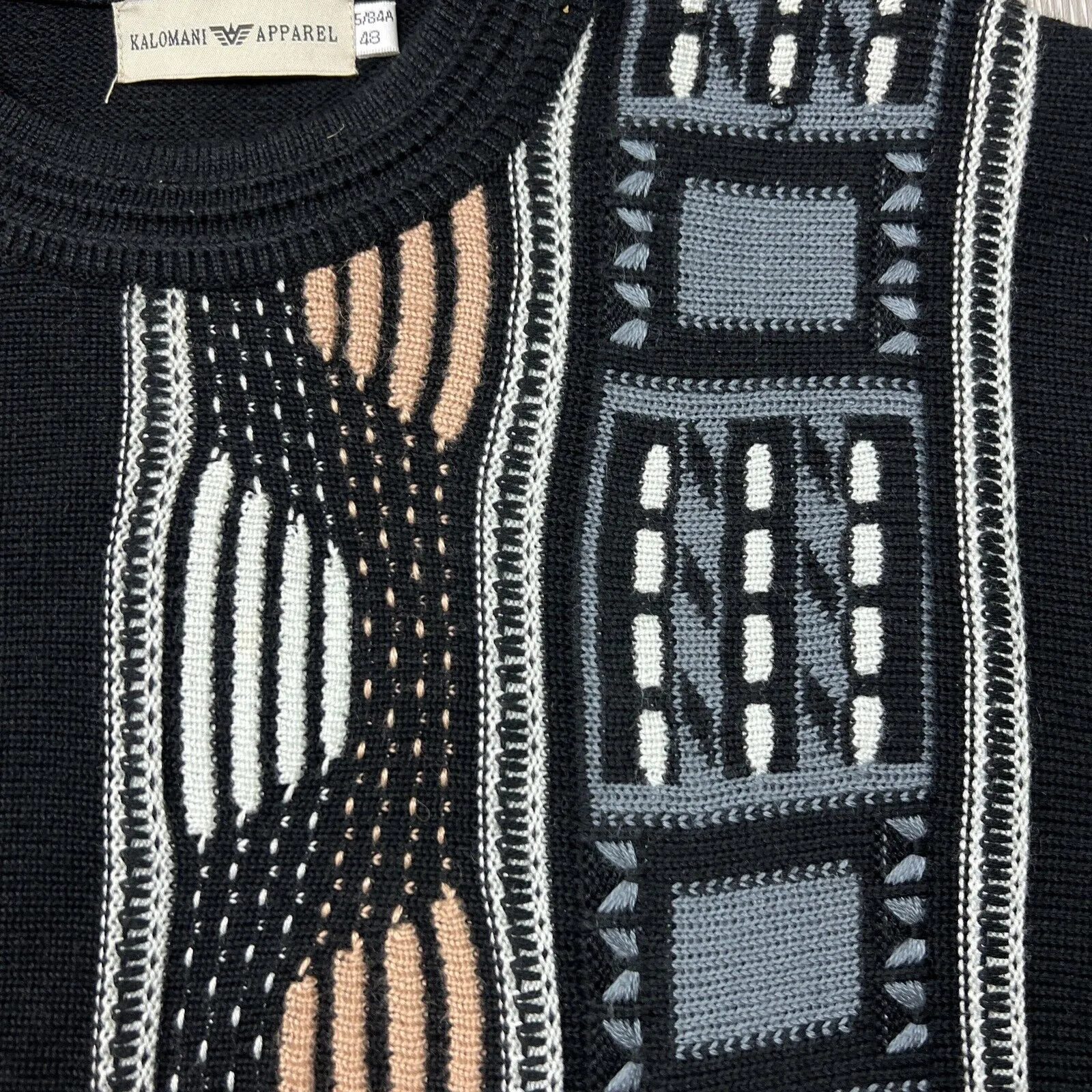 Kalimantan Apparel Vintage Retro Style Pullover Cardigan Size 48 (Med approx)