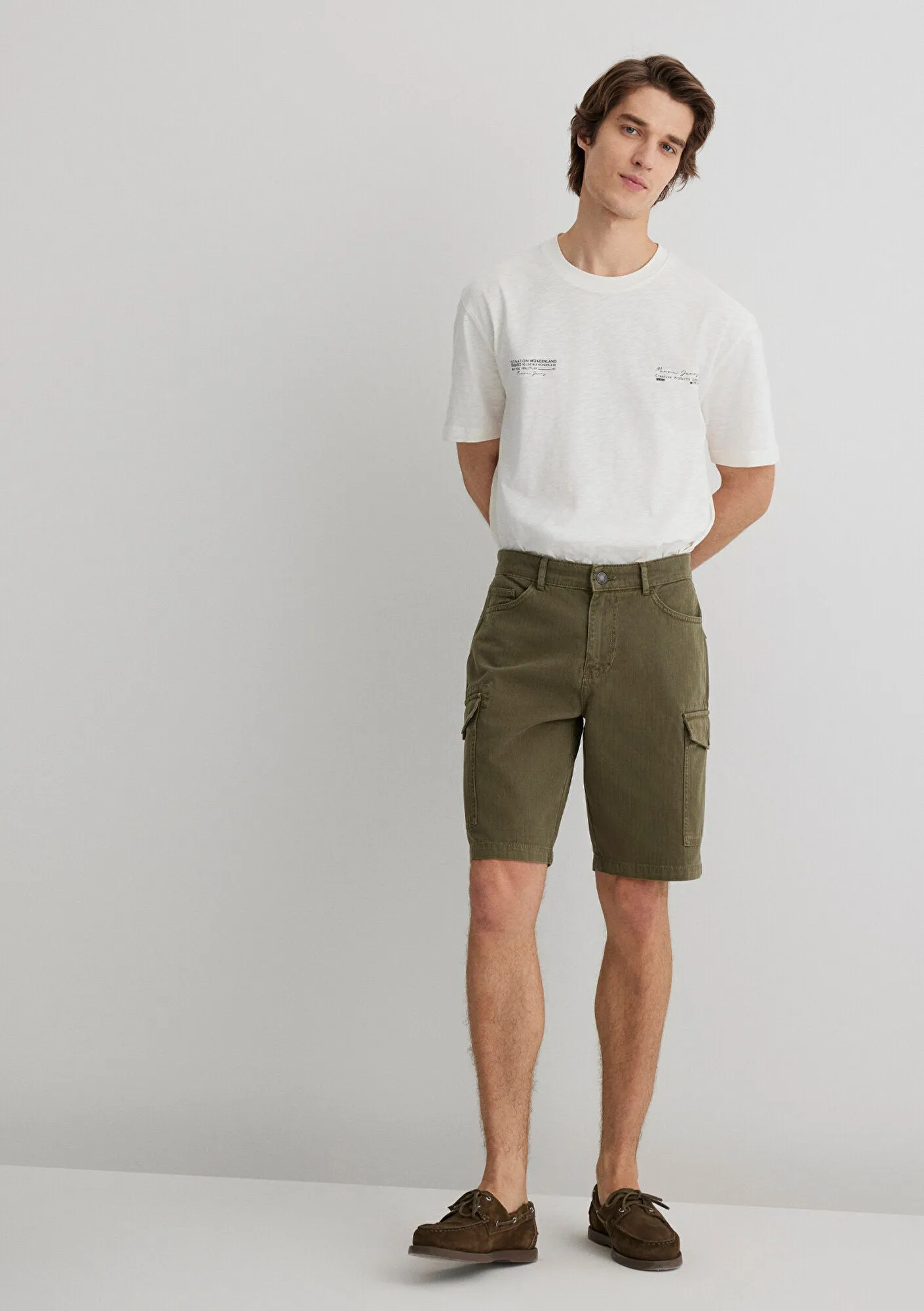 Khaki Cargo Shorts