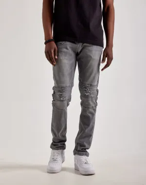 Kilogram Ripped Moto Jeans