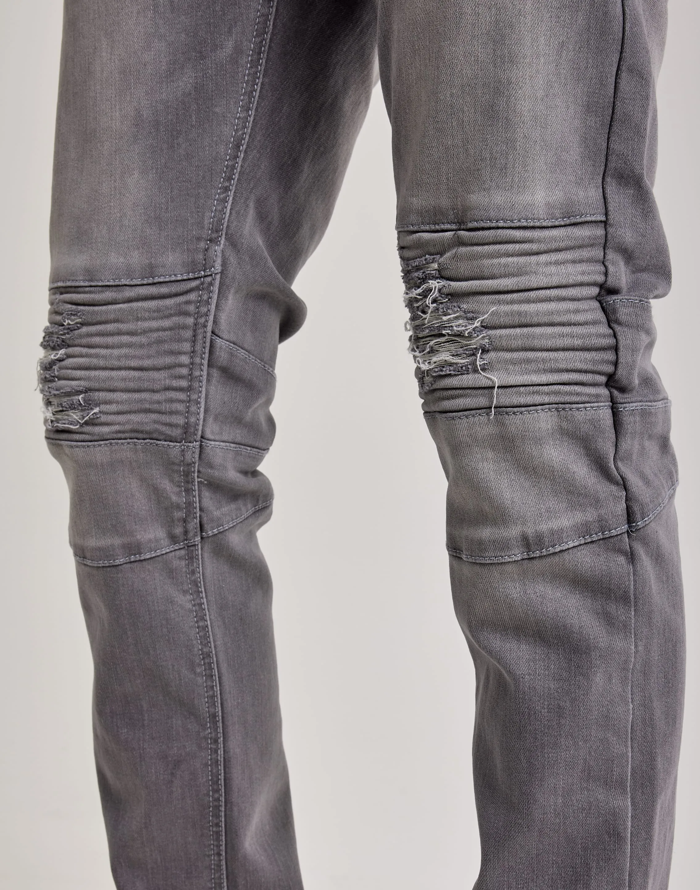 Kilogram Ripped Moto Jeans