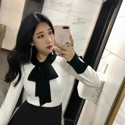 Knitted scarf sweater KF80036