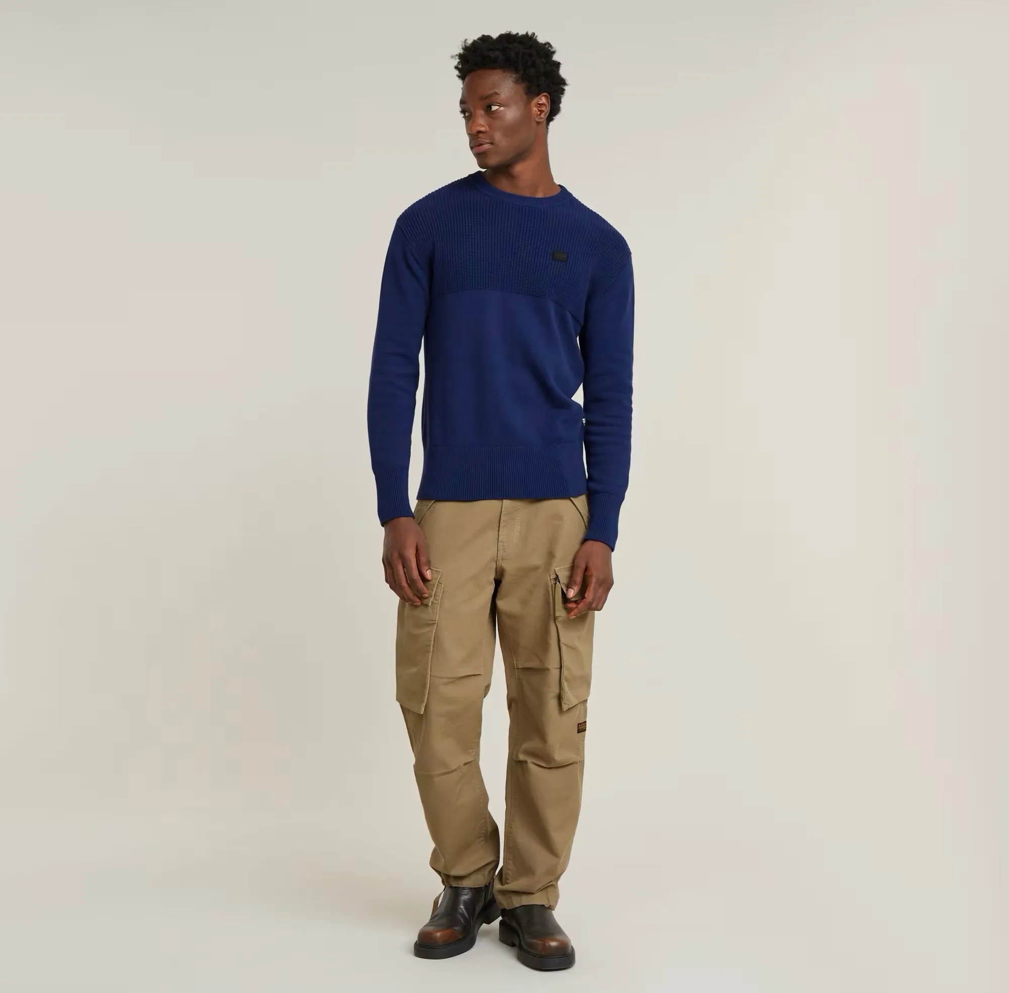 KNITTED SWEATER FISHERMAN imperial blue