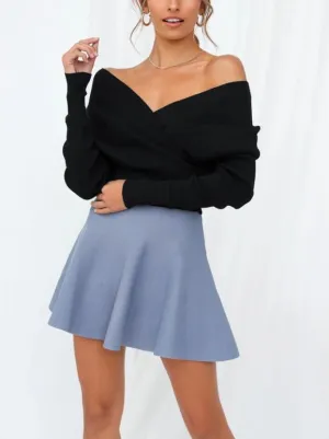 Knitted Sweater Mini Skirt
