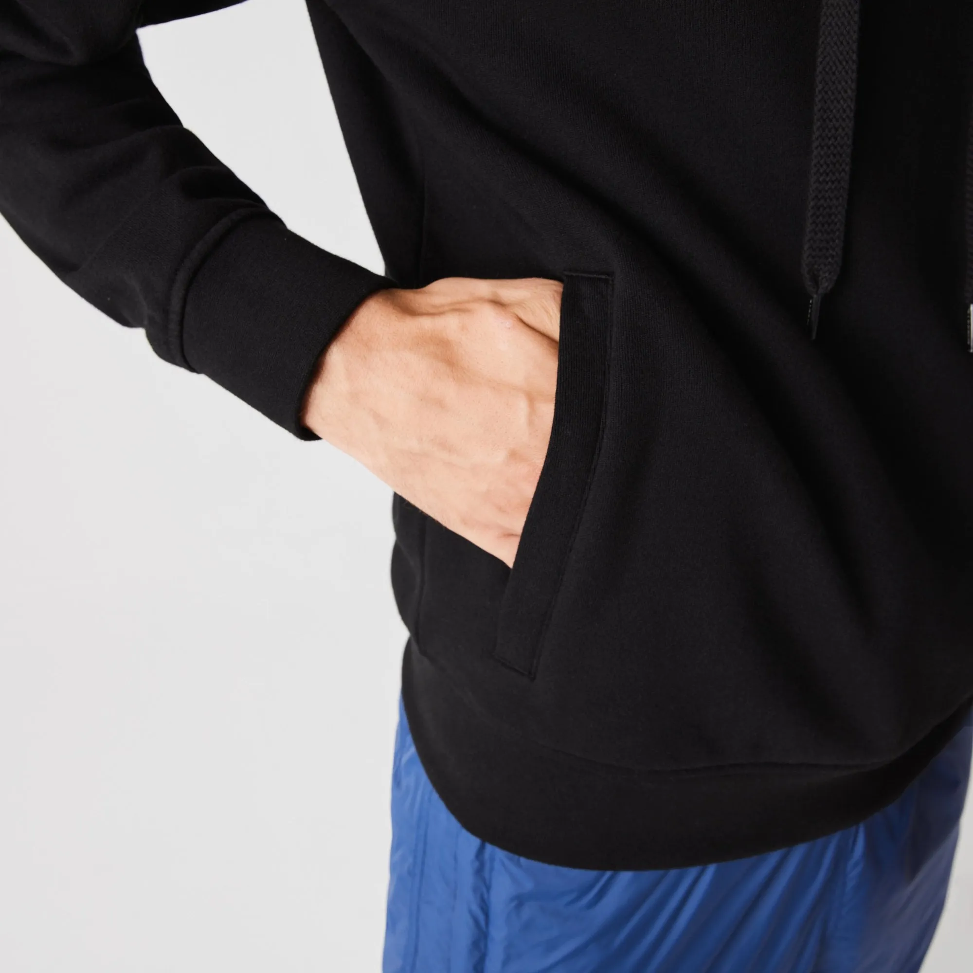 Lacoste Sh1527 Plain Hoodie Black