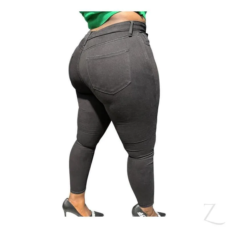 Ladies High Rise Super Skinny Super Stretchy Strong Denim Jeans | Ripped | "Ravi"