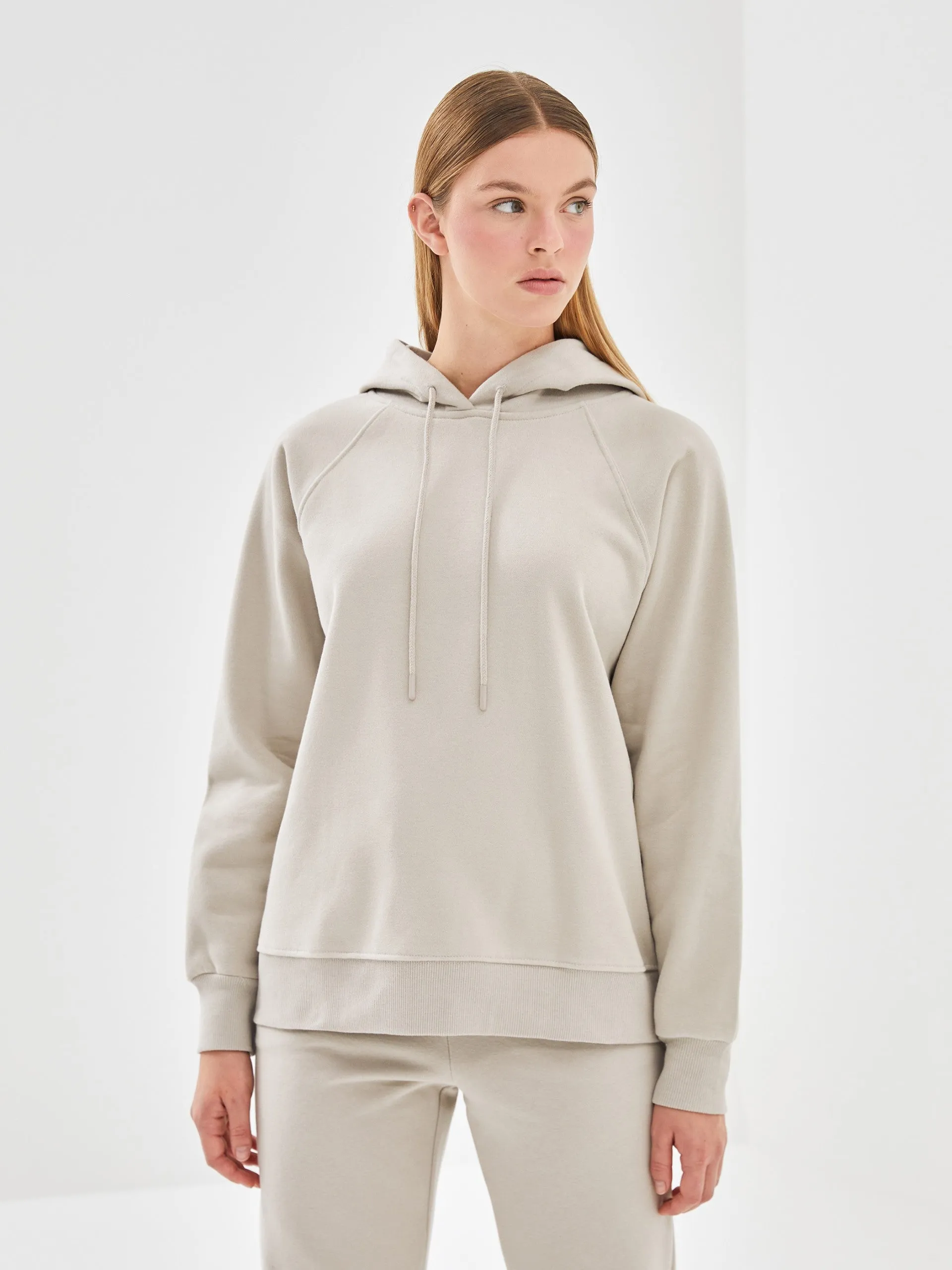Lcw Vision Purple Oversize Women'S Thick Hoodie