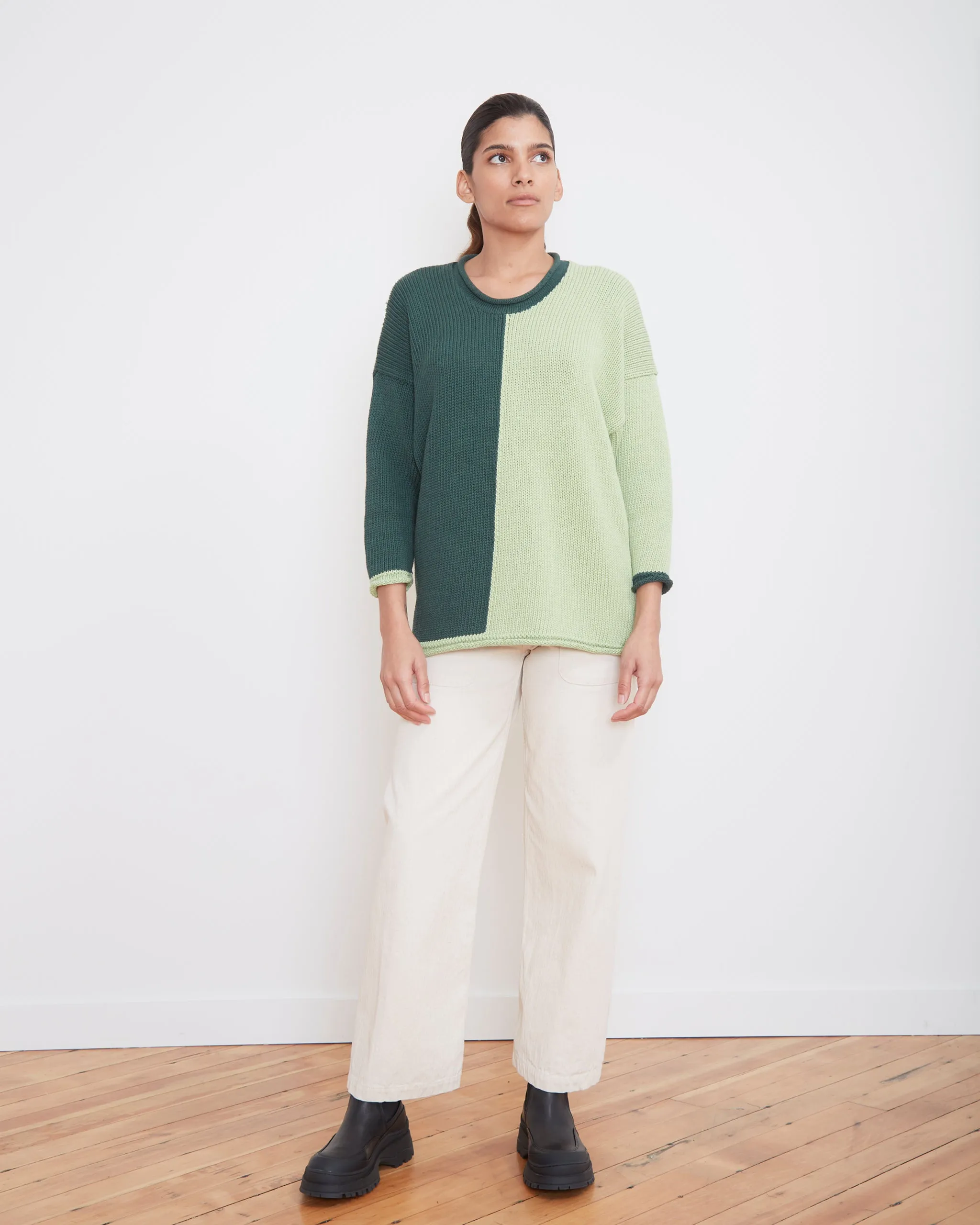 Leal Sweater in Avocado Duo