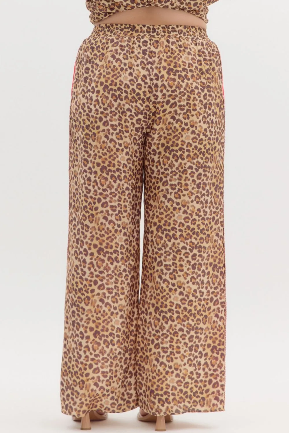 Leopard Contrast Stripe Pants