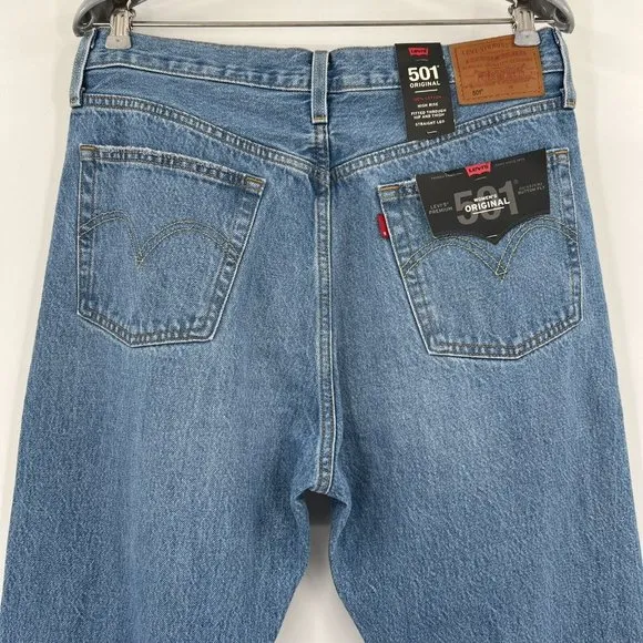 Levi's Women's Premium 501 High Rise Straight Jean Distressed Athens Crown 30x30