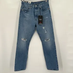 Levi's Women's Premium 501 High Rise Straight Jean Distressed Athens Crown 30x30