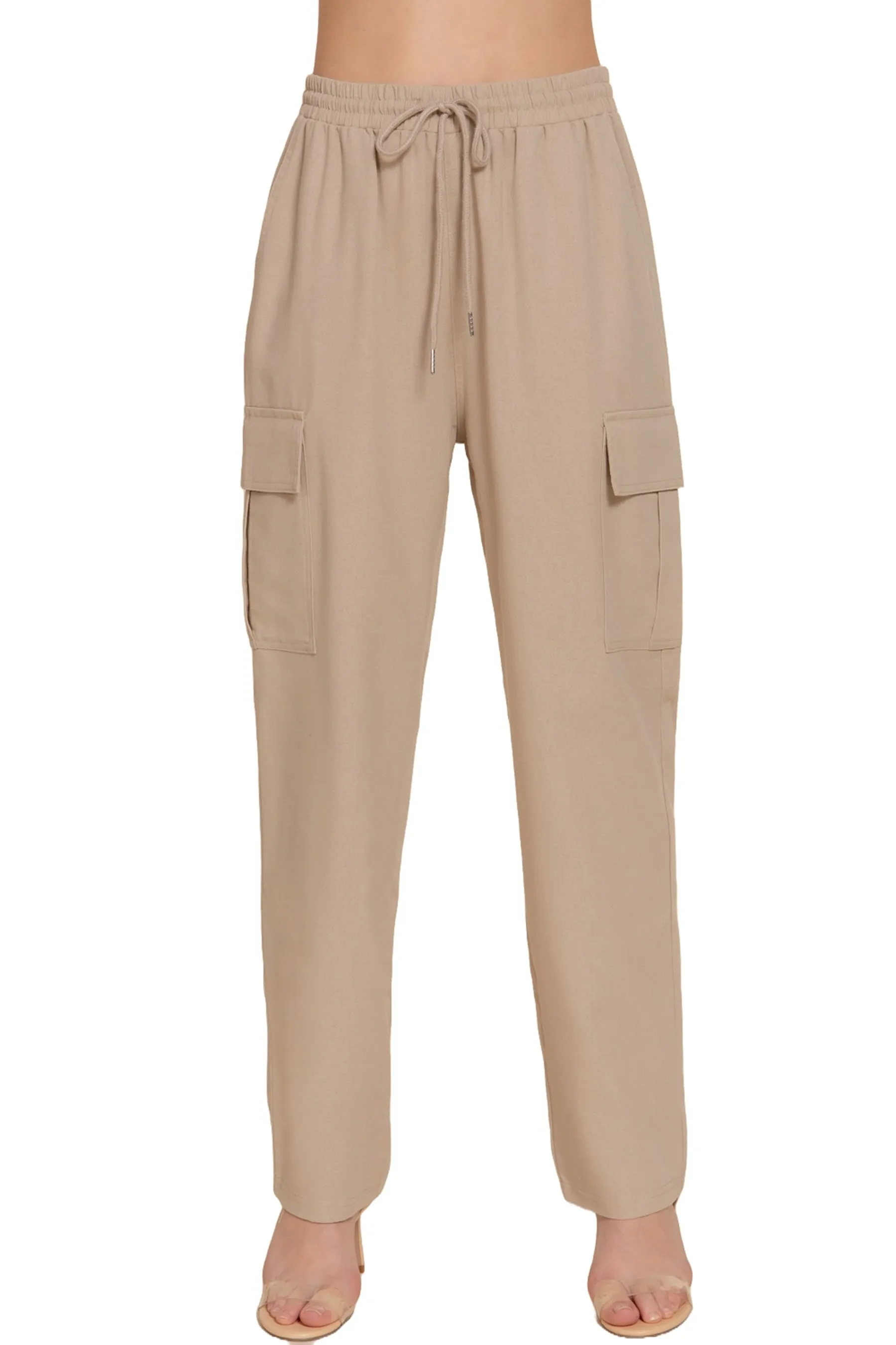 Lightweight Linen Pants Smocked Waistband Cargo Style with Pockets P13424 $14Each