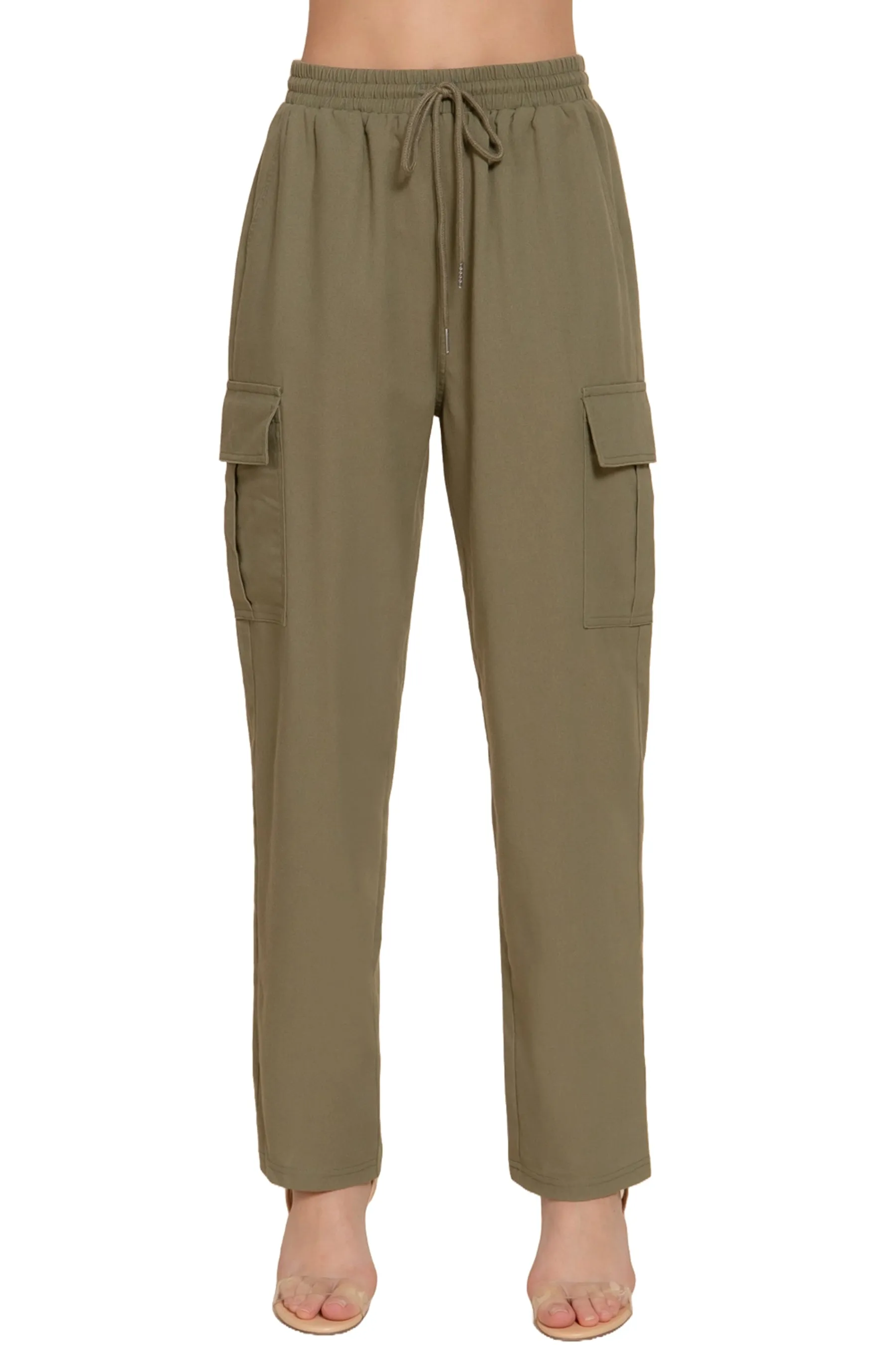 Lightweight Linen Pants Smocked Waistband Cargo Style with Pockets P13424 $14Each