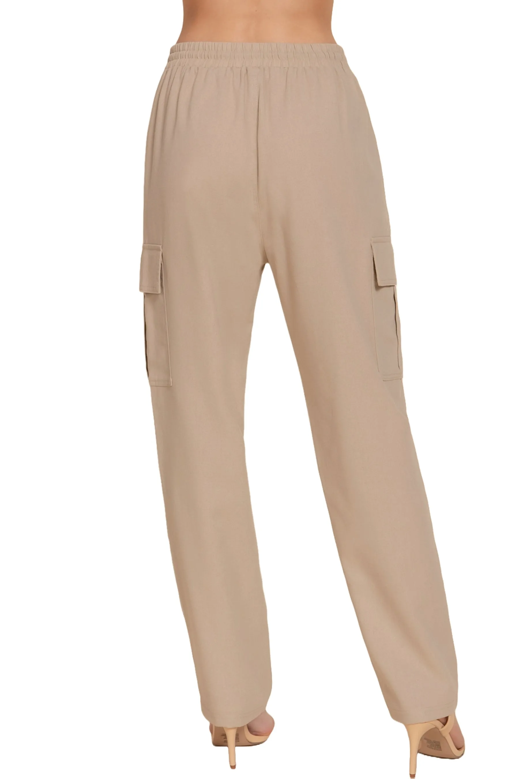 Lightweight Linen Pants Smocked Waistband Cargo Style with Pockets P13424 $14Each