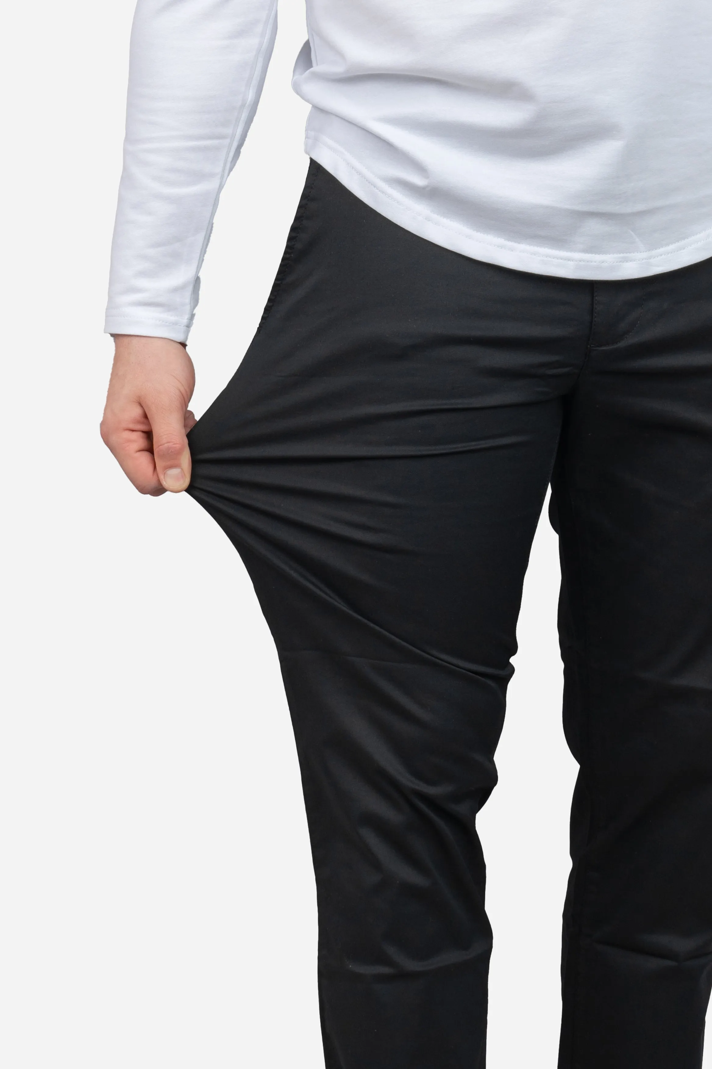 Lightweight Stretch Chino Black