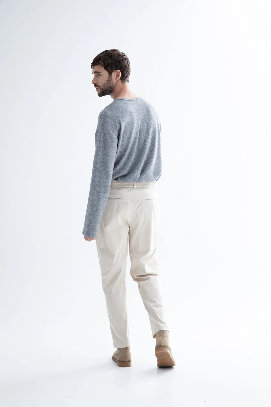 Longus Striped Pants Beige