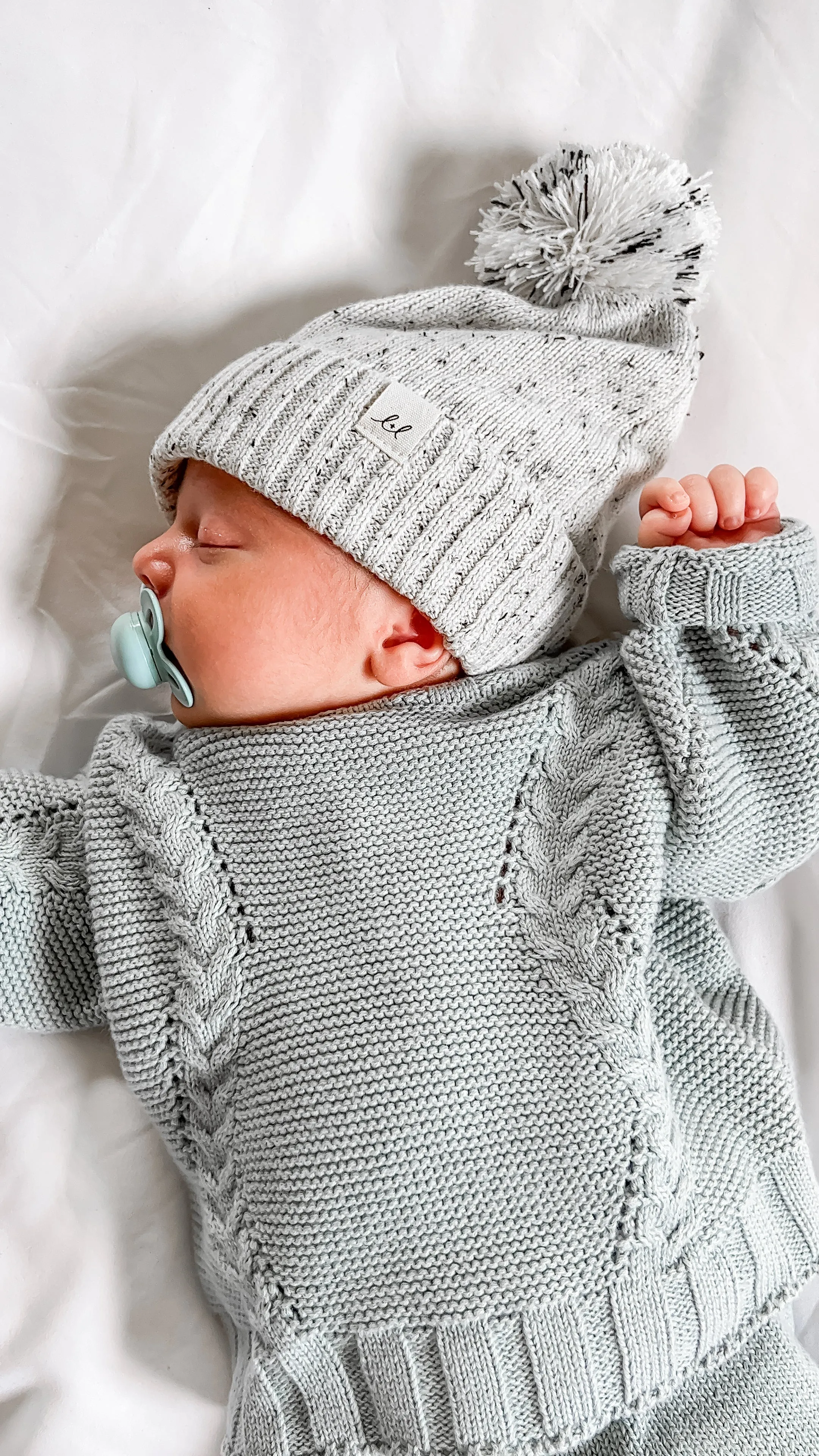Luna   Luca Chunky Knit Sweater - Frosty Blue