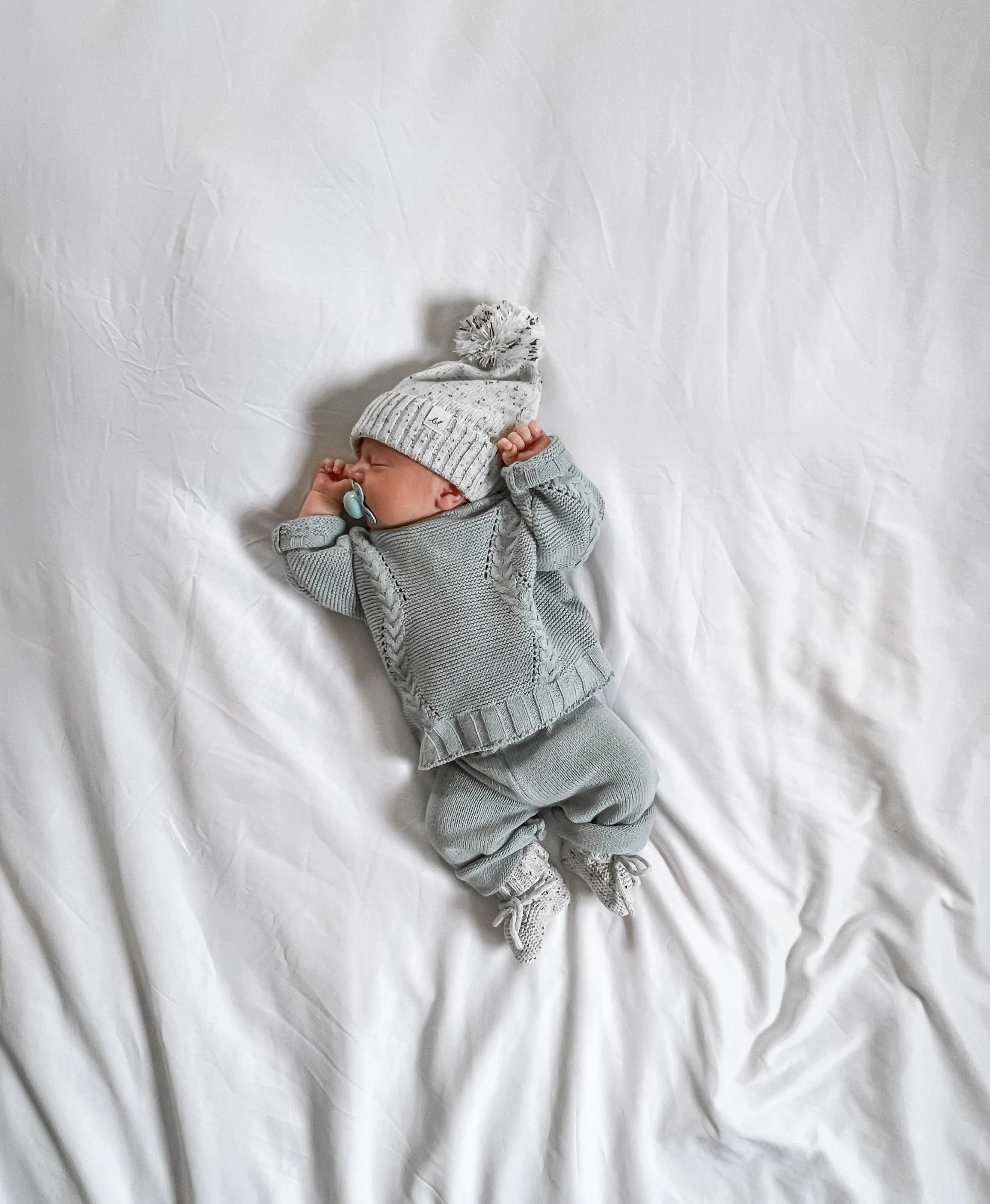 Luna   Luca Chunky Knit Sweater - Frosty Blue
