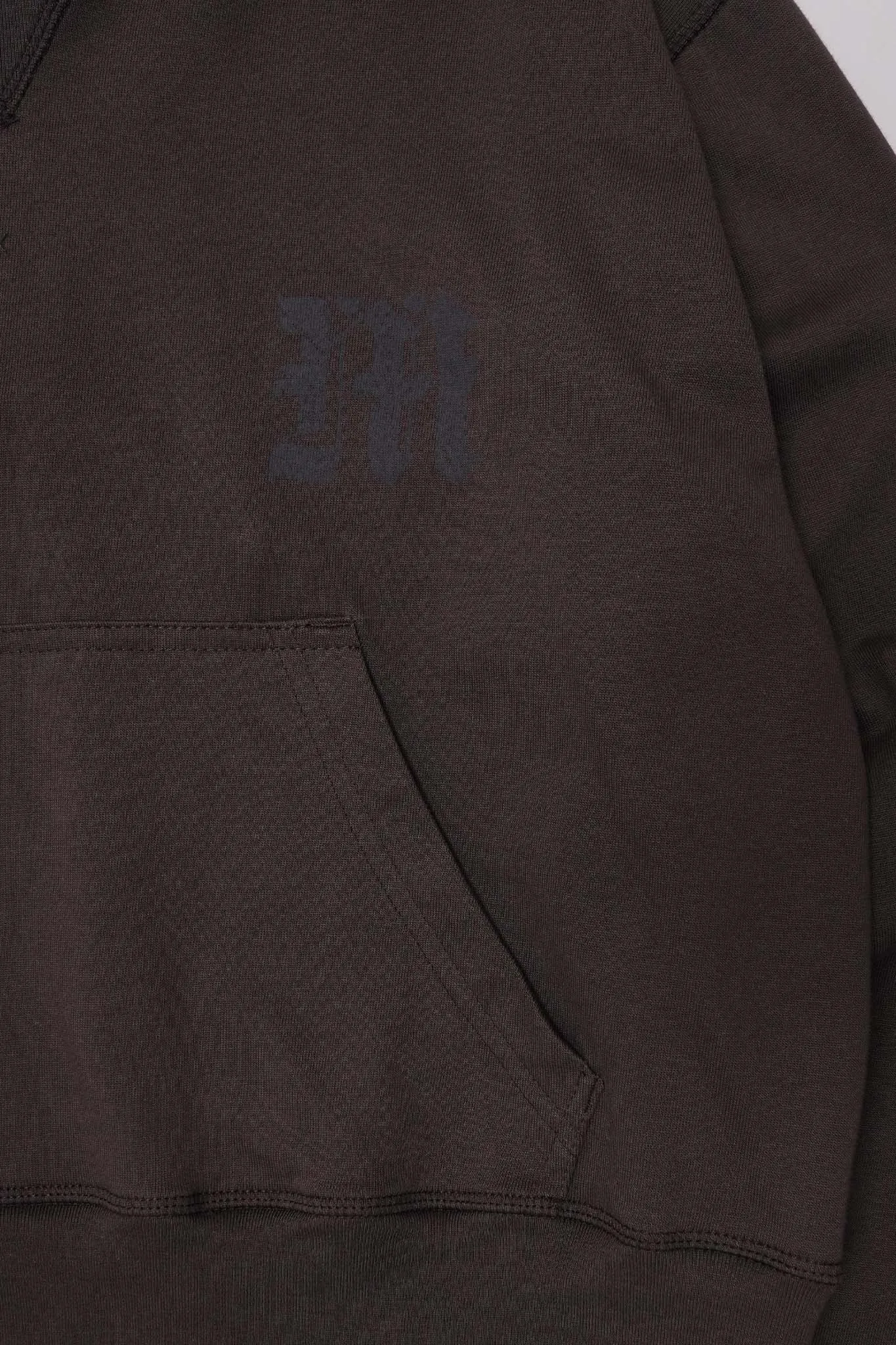M'$ PAISLEY PATCHWORK MILITIA HOODIE IN CHARCOAL GREY
