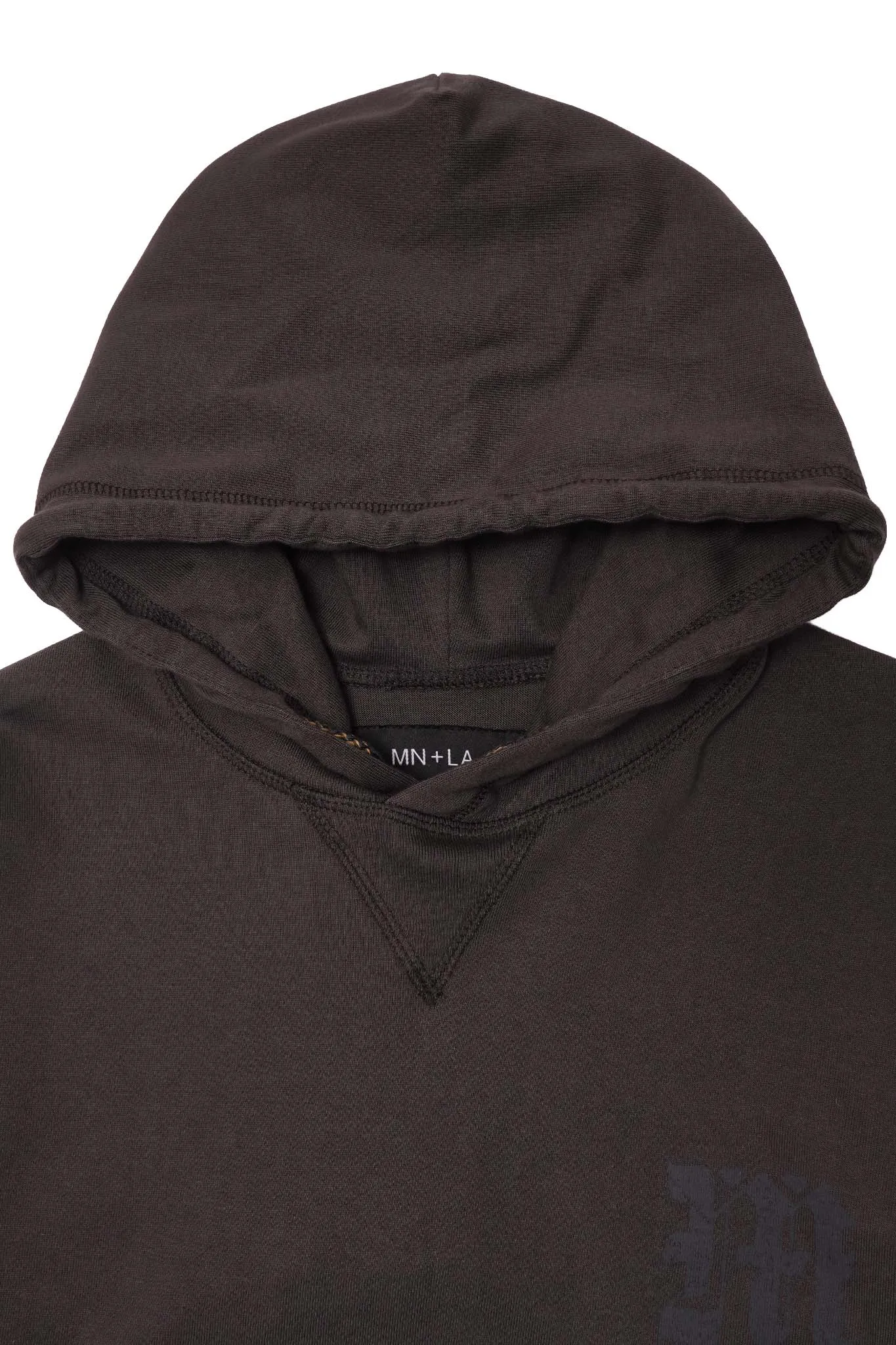 M'$ PAISLEY PATCHWORK MILITIA HOODIE IN CHARCOAL GREY