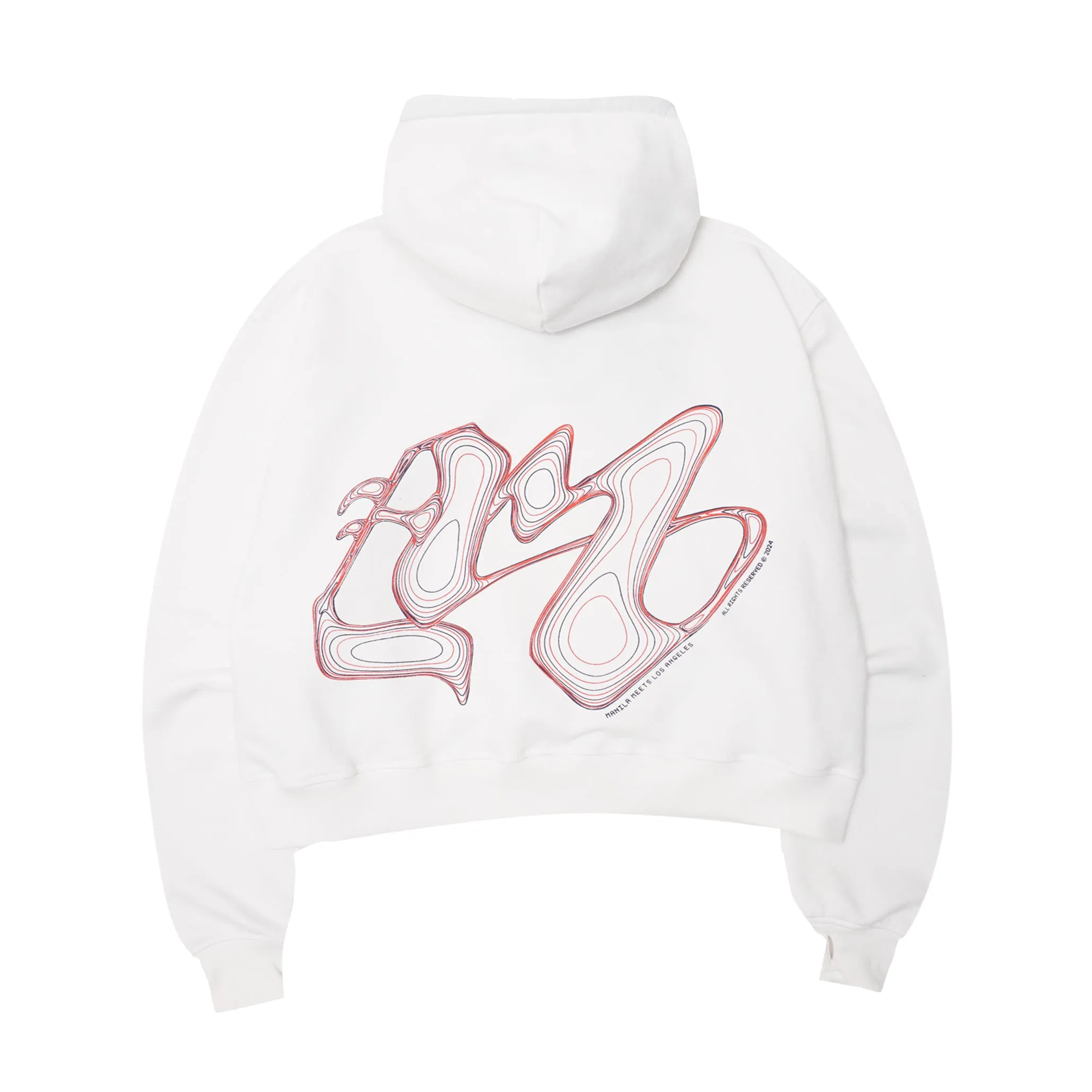 M'$ RIFT HOODIE IN WHITE