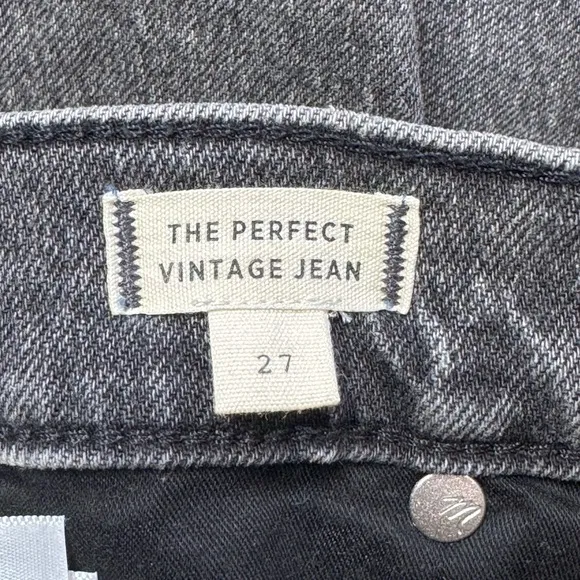 Madewell The Perfect Vintage Jean in Cosner Wash: Knee-Rip Edition size 27 NA922