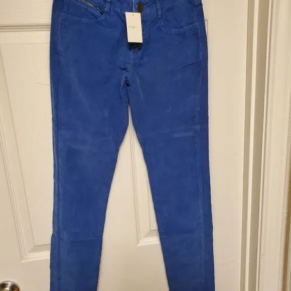 Maje jeans size 0 us 34 eu blue corduroy skinny leg h11 jabo marine