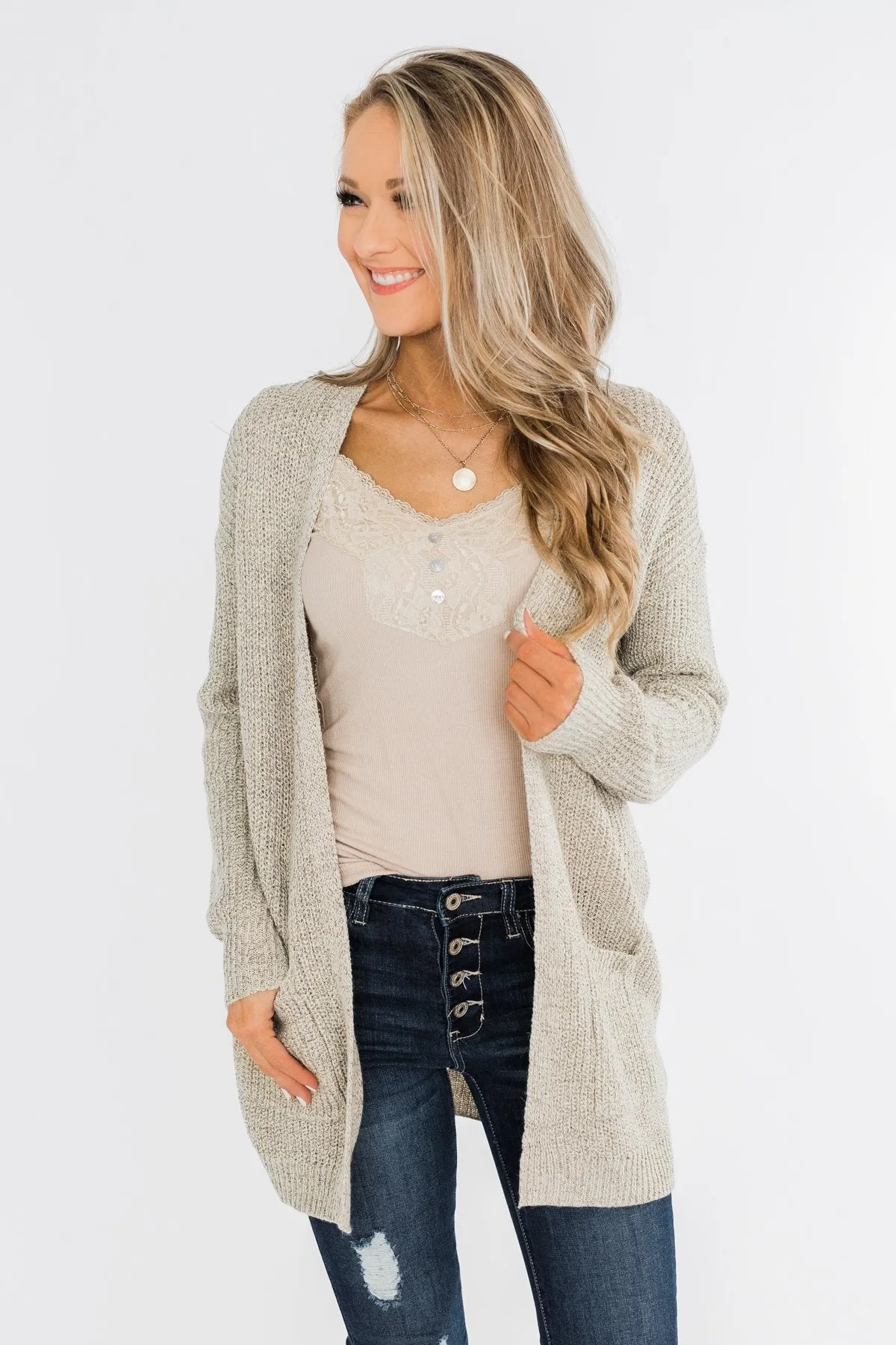 Making Memories Knit Cardigan- Oatmeal