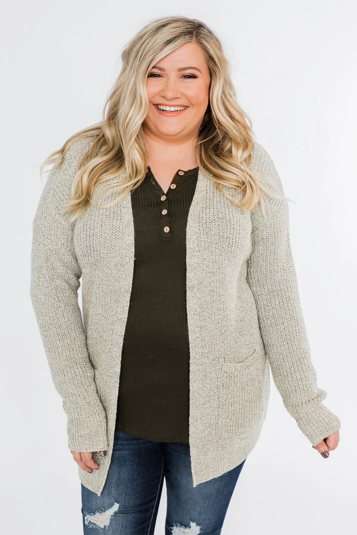 Making Memories Knit Cardigan- Oatmeal