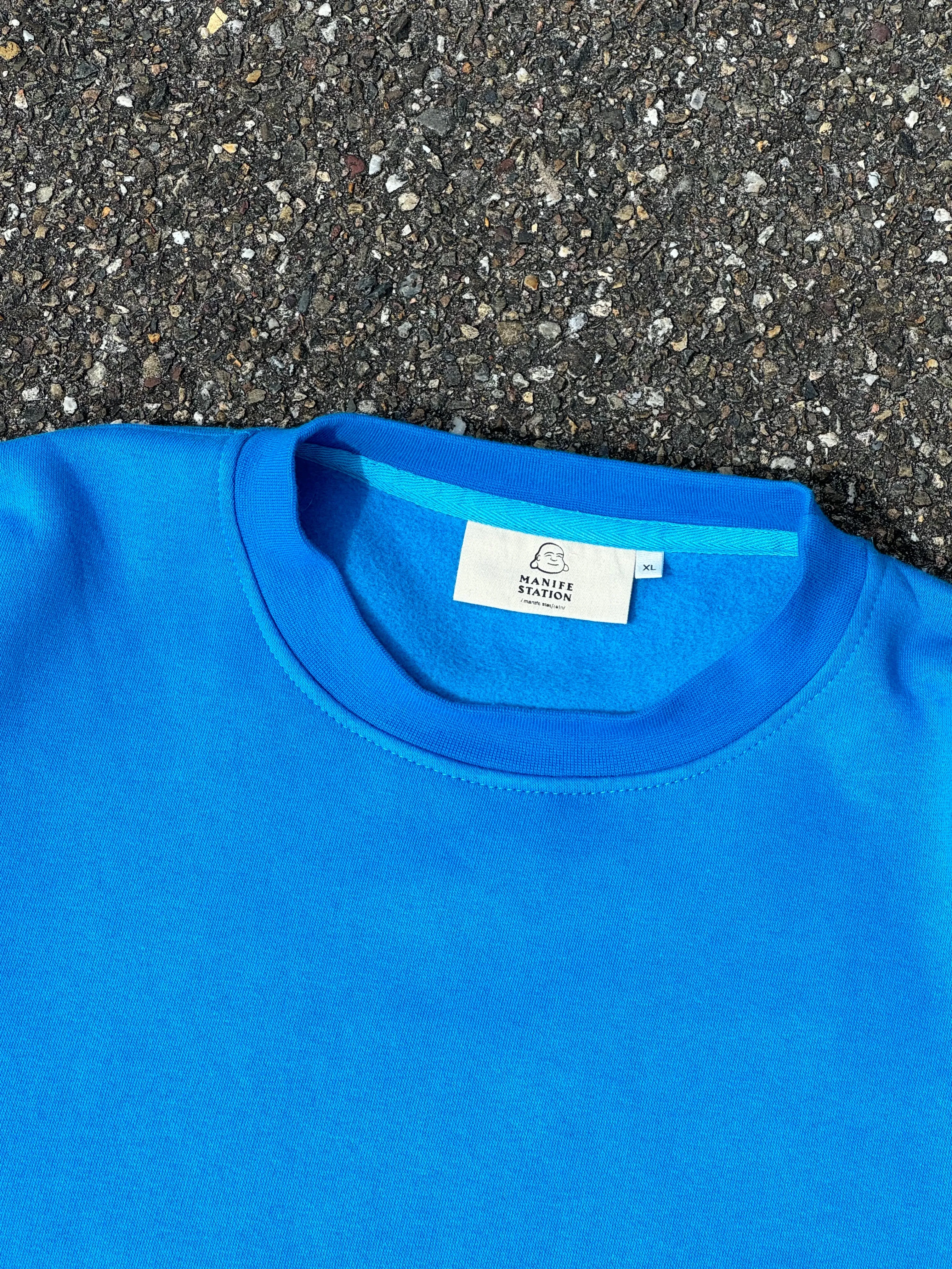 Manifestation Azure / Industrial Blue Sweatshirt  (made in NL 🇳🇱)