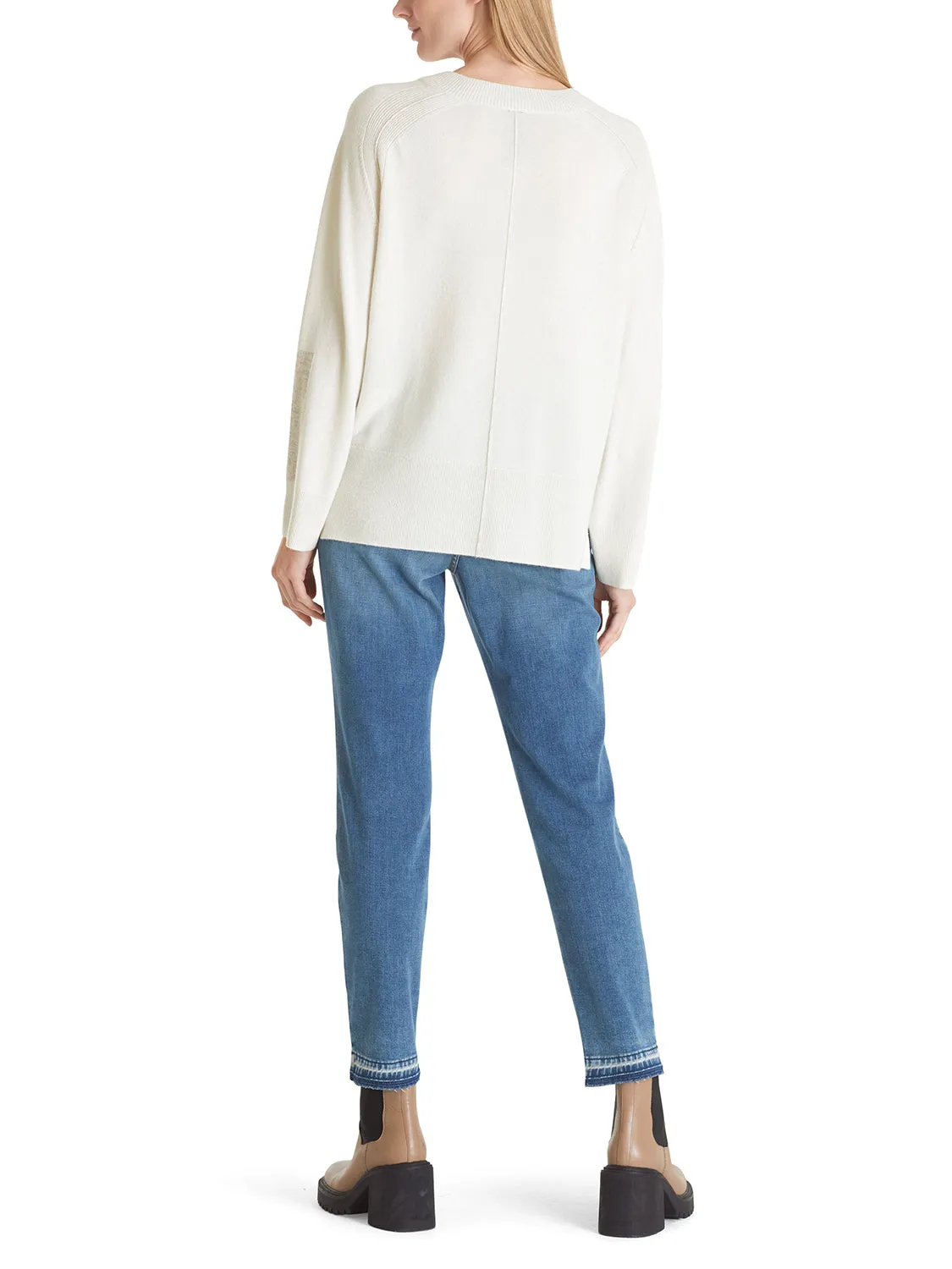 MarcCain Sweater with Lurex “Knitted in Germany” Ts4137M81