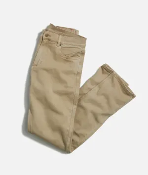 Marine Layer 5 Pocket Twill Pant Slim Straight in Khaki