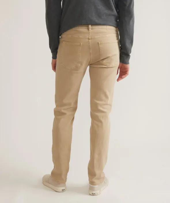 Marine Layer 5 Pocket Twill Pant Slim Straight in Khaki