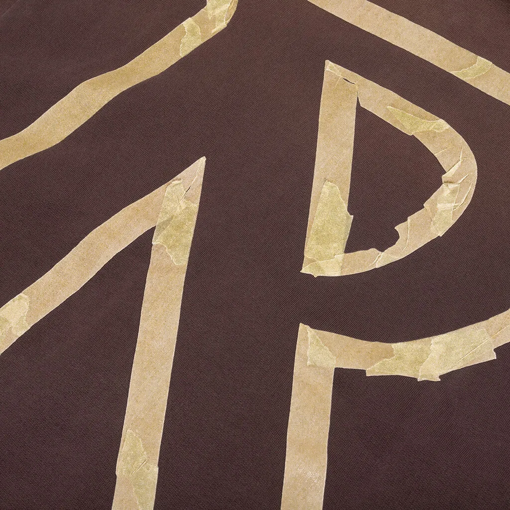 Masking Tape Initial Zip Hoodie - Cedar
