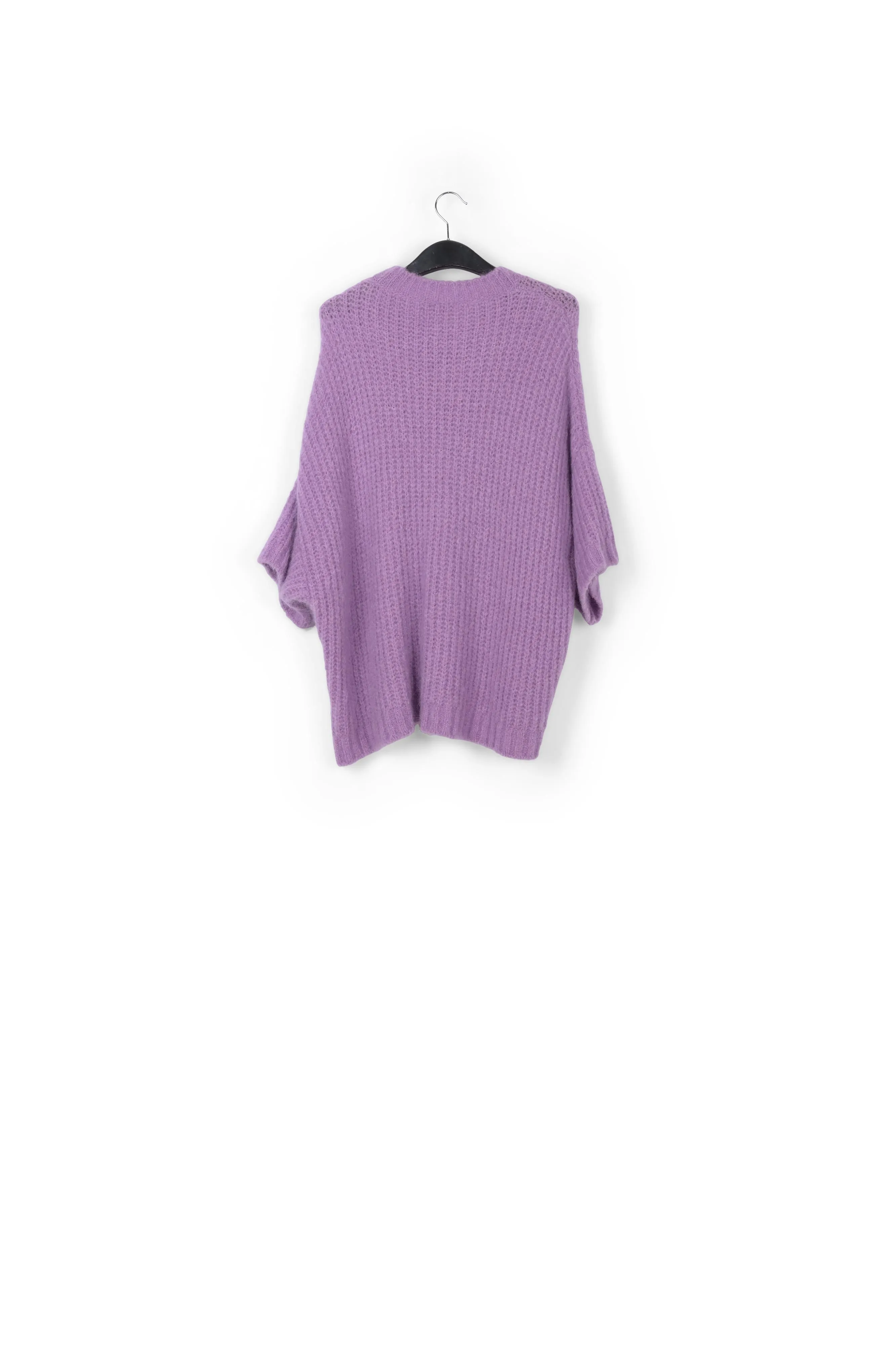 Mauve boxy cut knit sweater