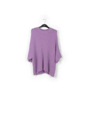 Mauve boxy cut knit sweater