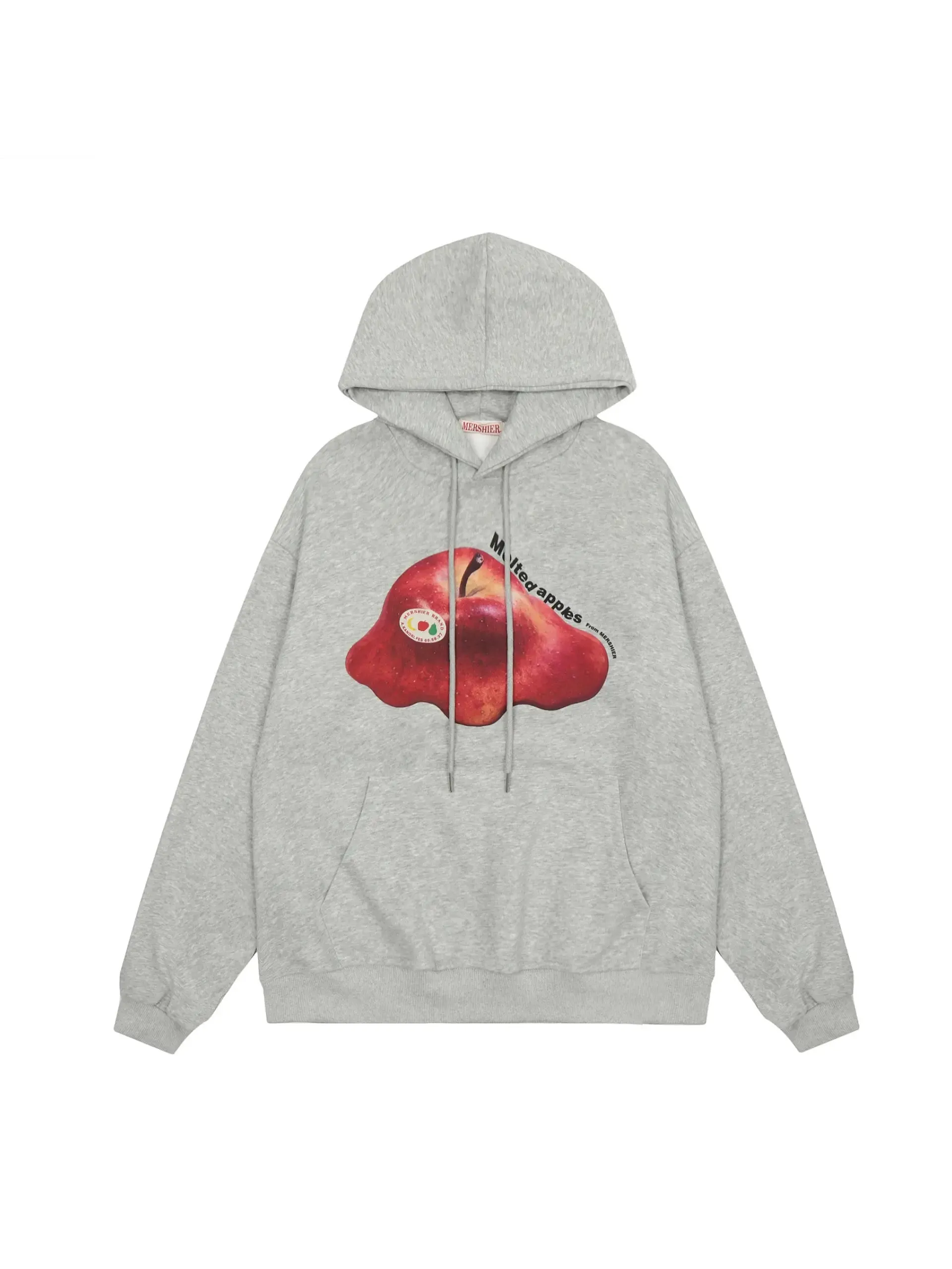 'Melted Apple' Holiday Christmas Apple Pattern Drawstring Hoodie