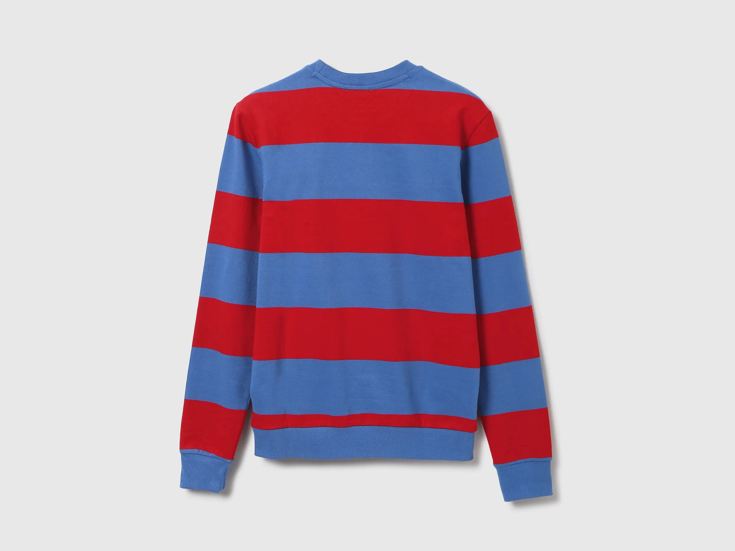 Men Stripe Round Neck Sweatshirt