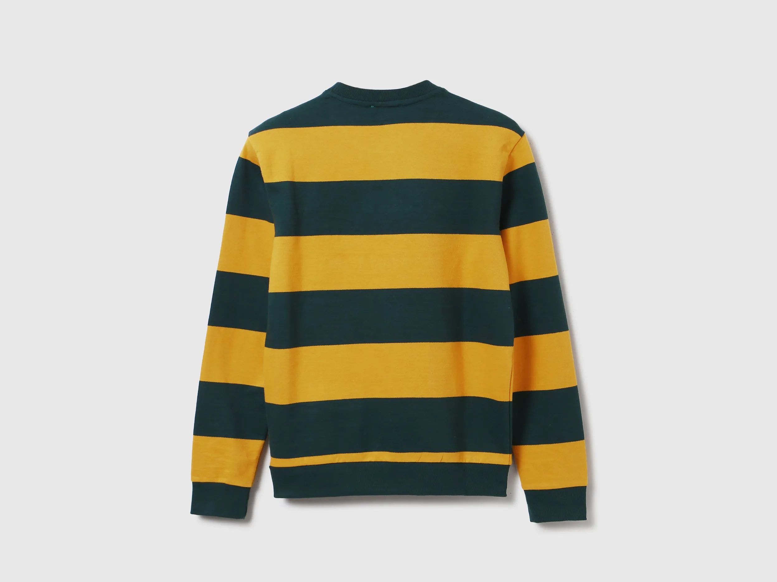 Men Stripe Round Neck Sweatshirt