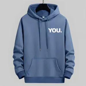 Men's Autumn Korean Letter Print Oversized Hoodie