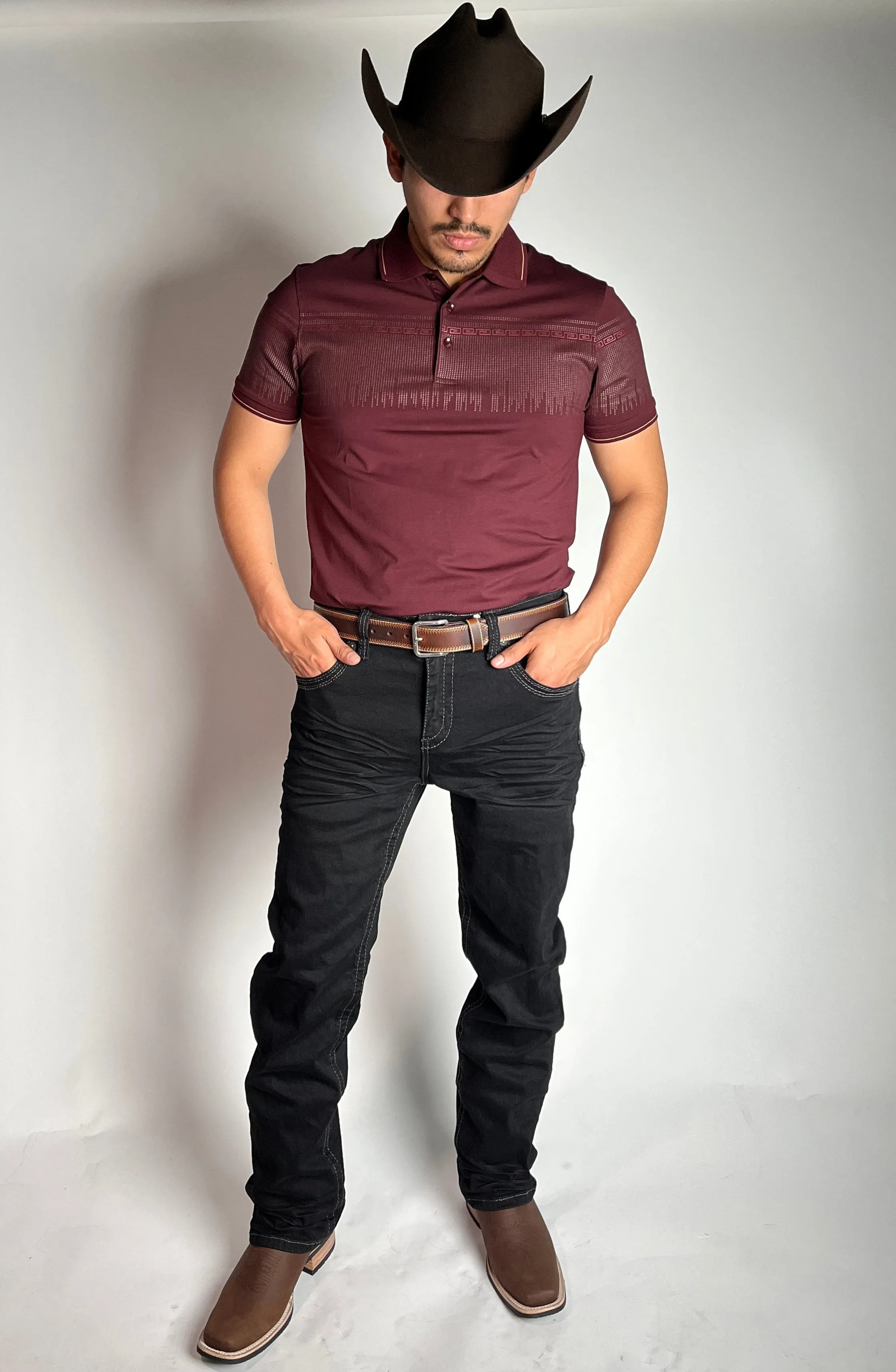 Men’s Bootcut Black Jeans - Western Blue