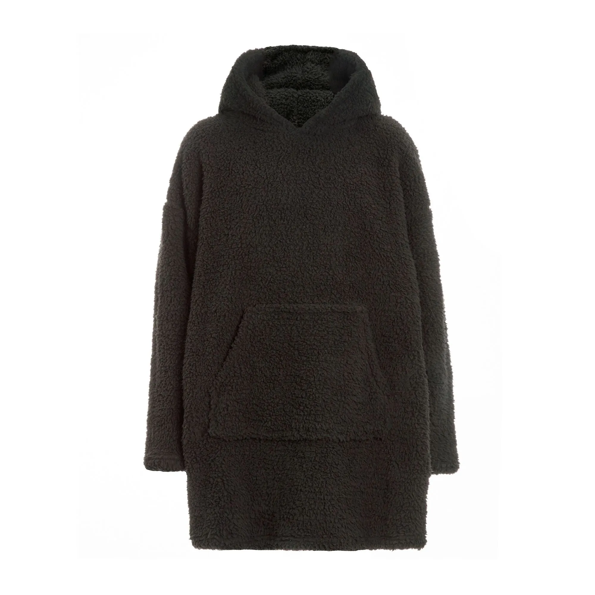 Mens Borg Fleece Hoodie: Oversized Sherpa Wearable Hooded Blanket