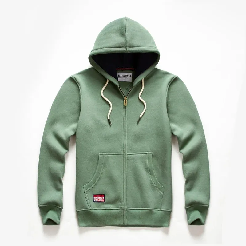 Men's Fashion Zip-Up Hoodie - Solid Color Oversized Jacket for Harajuku Gothic Style