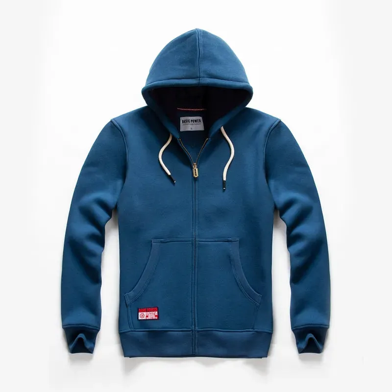 Men's Fashion Zip-Up Hoodie - Solid Color Oversized Jacket for Harajuku Gothic Style
