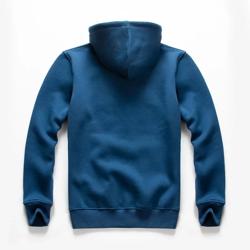 Men's Fashion Zip-Up Hoodie - Solid Color Oversized Jacket for Harajuku Gothic Style