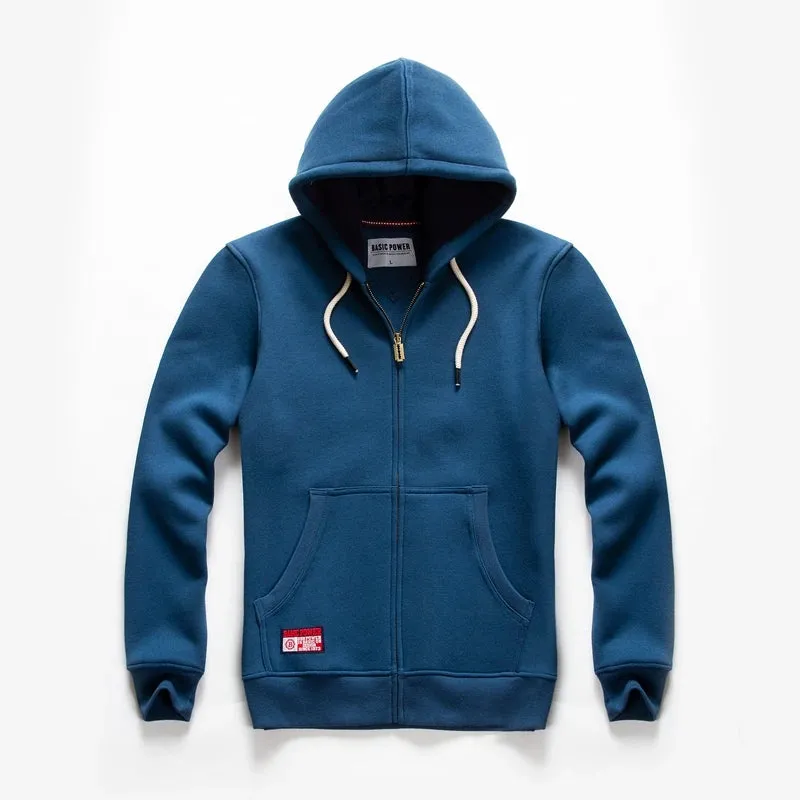 Men's Fashion Zip-Up Hoodie - Solid Color Oversized Jacket for Harajuku Gothic Style