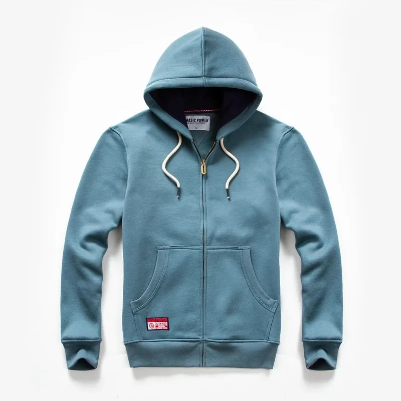 Men's Fashion Zip-Up Hoodie - Solid Color Oversized Jacket for Harajuku Gothic Style